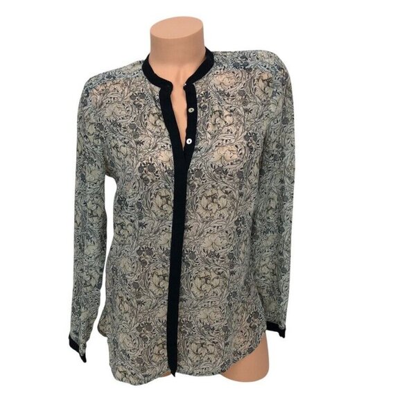 Classy Sheer Black and White Blouse - Picture 8 of 8